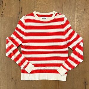 Zadig & Voltaire Red and Cream Striped Sweater